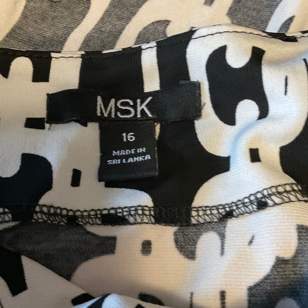 MSK Black and White Midi Dress - Picture 6 of 8
